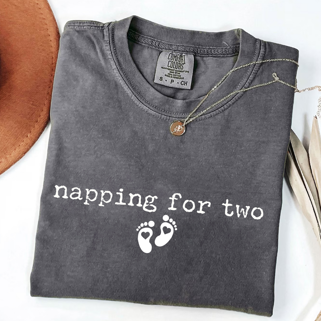Napping For Two - Funny Pregnancy T-Shirt