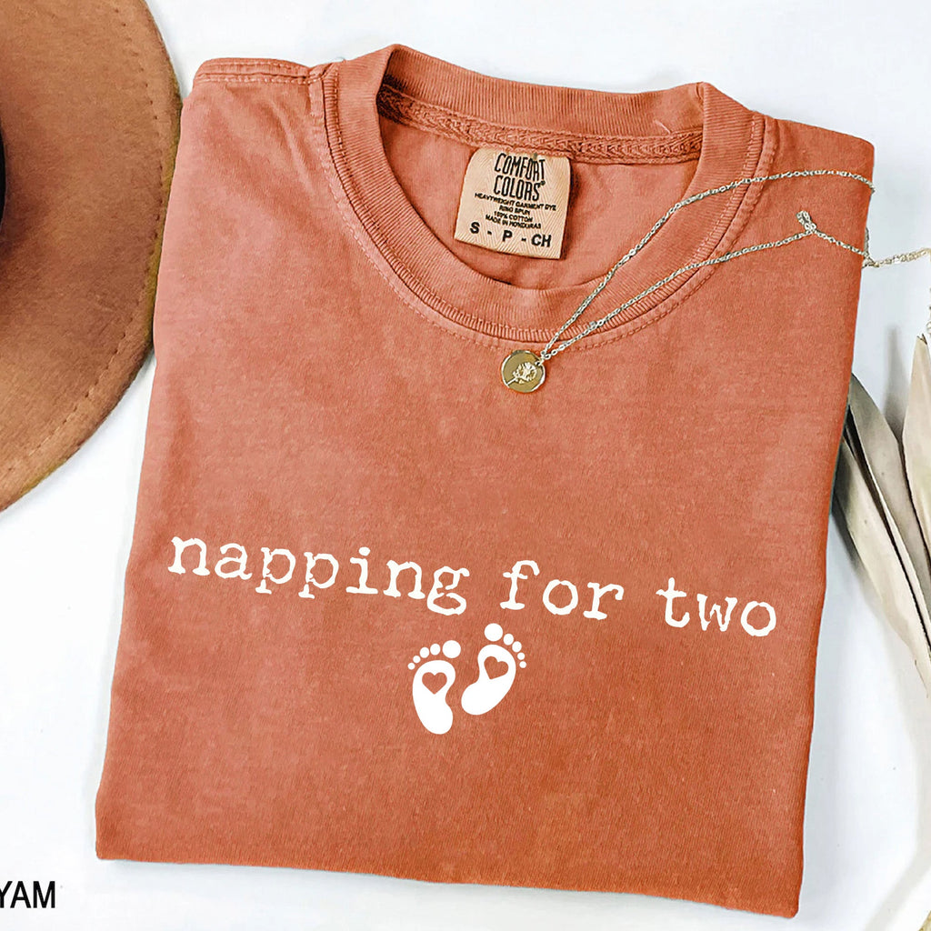 Napping For Two - Funny Pregnancy T-Shirt