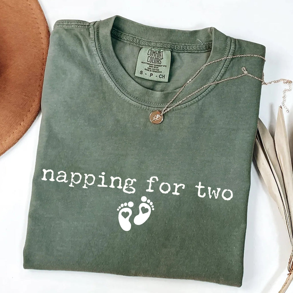 Napping For Two - Funny Pregnancy T-Shirt