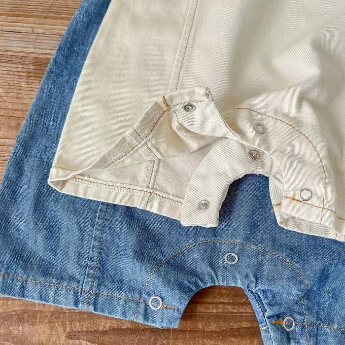 Denim Overalls Set