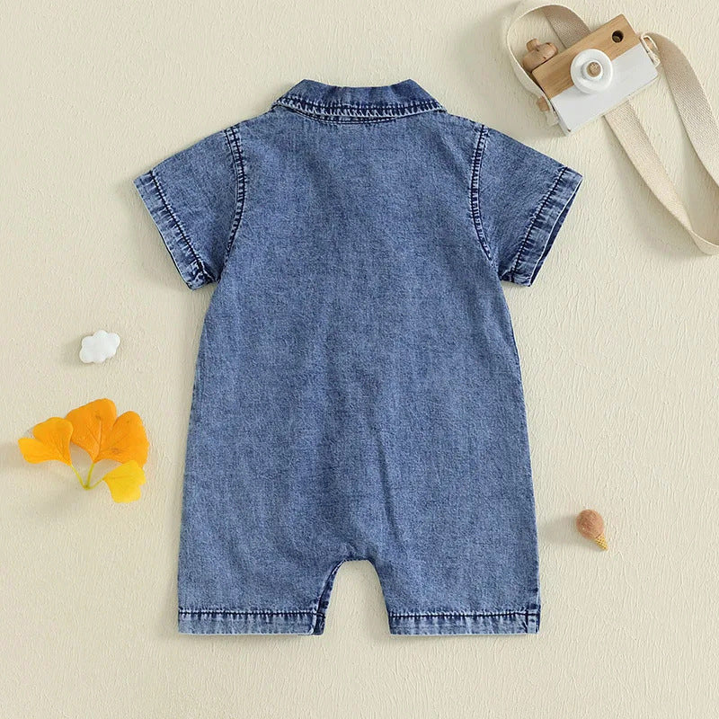 Western Style Short Sleeve Romper