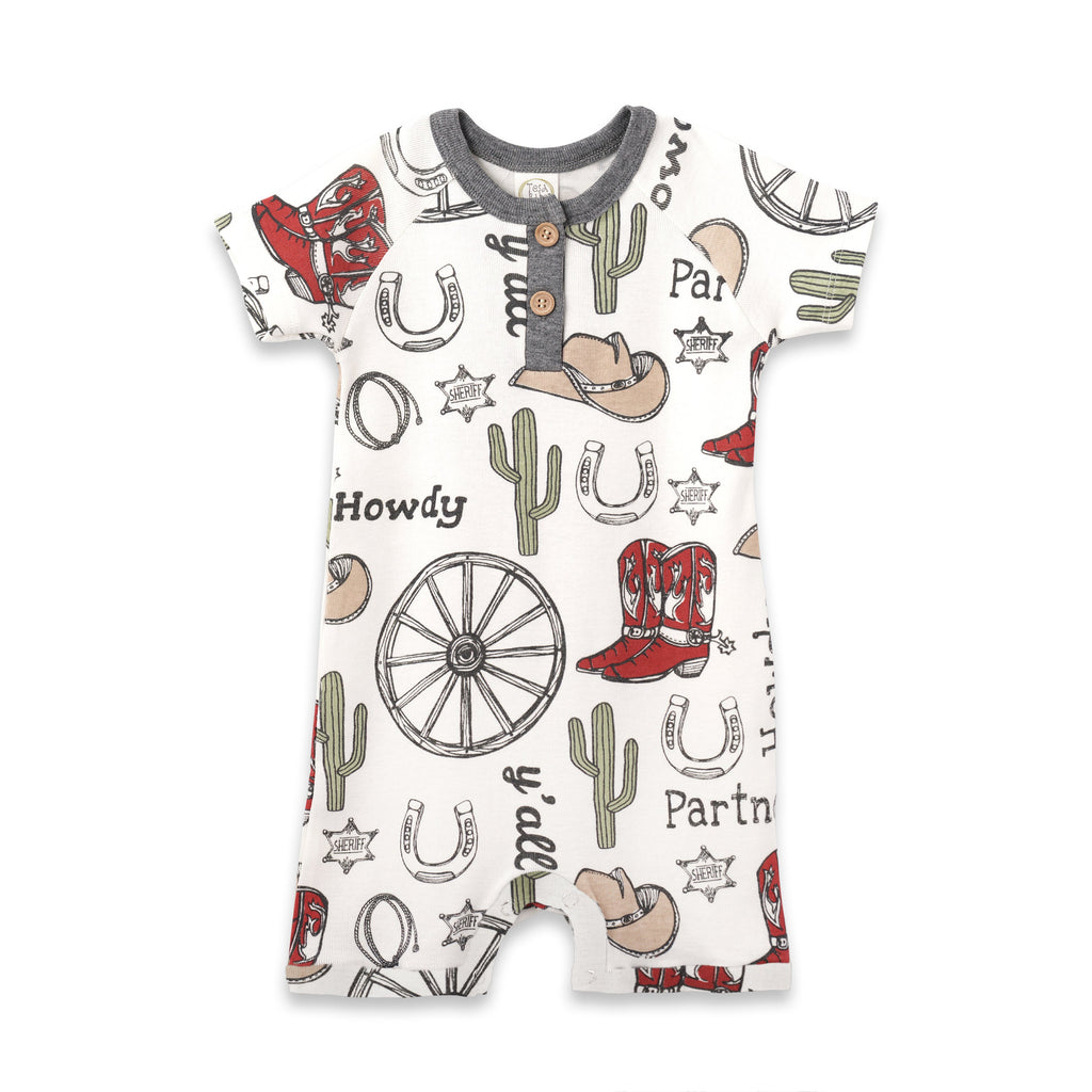 Howdy Partner Henley Romper