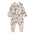 Western Christmas Baby Zipper Romper