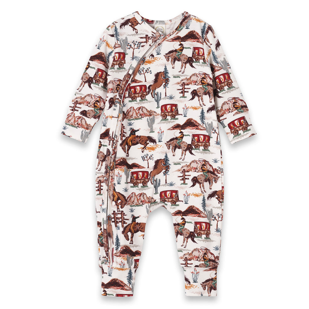 Cowboy Baby Zipper Romper