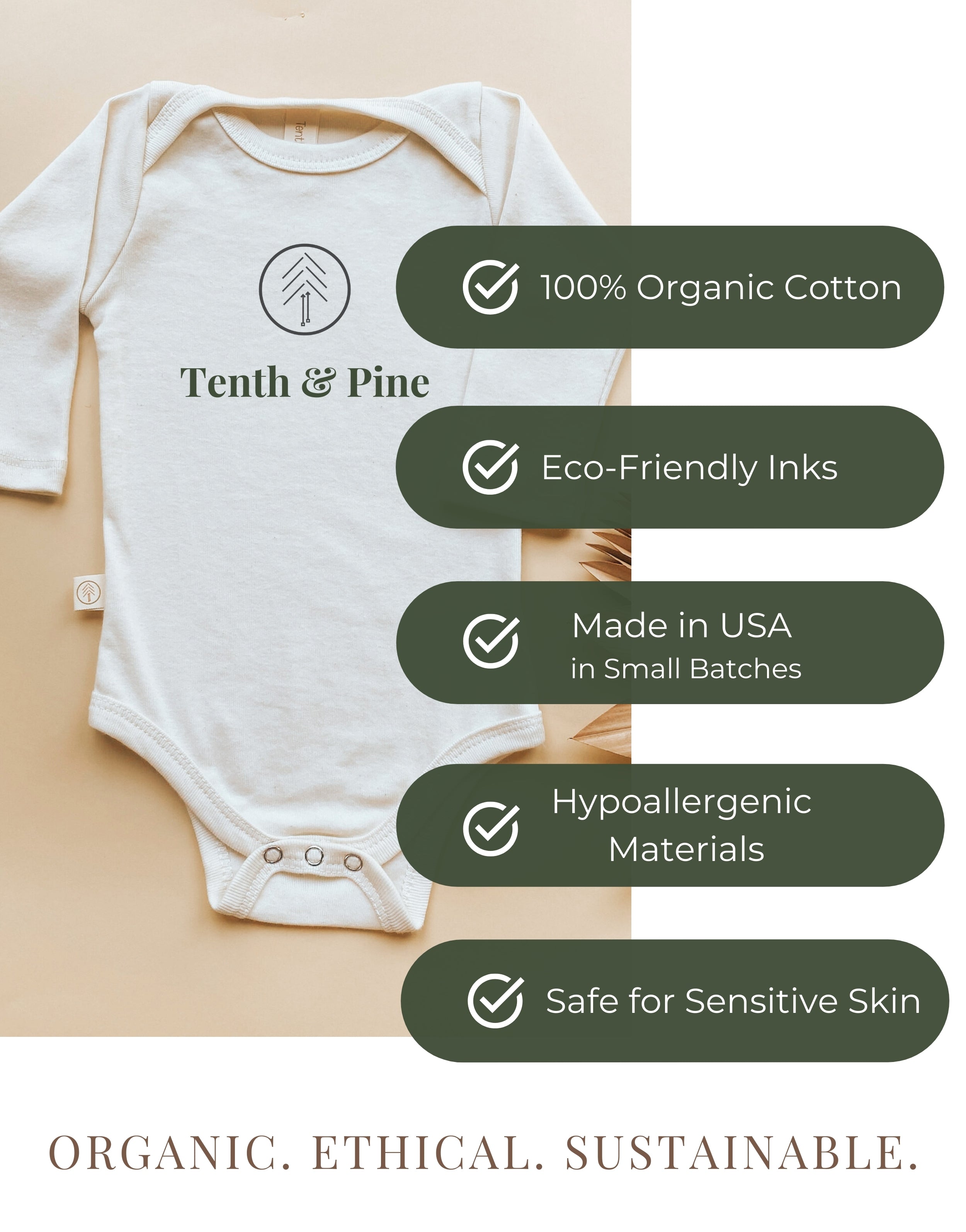 Snowman Organic Baby Bodysuit