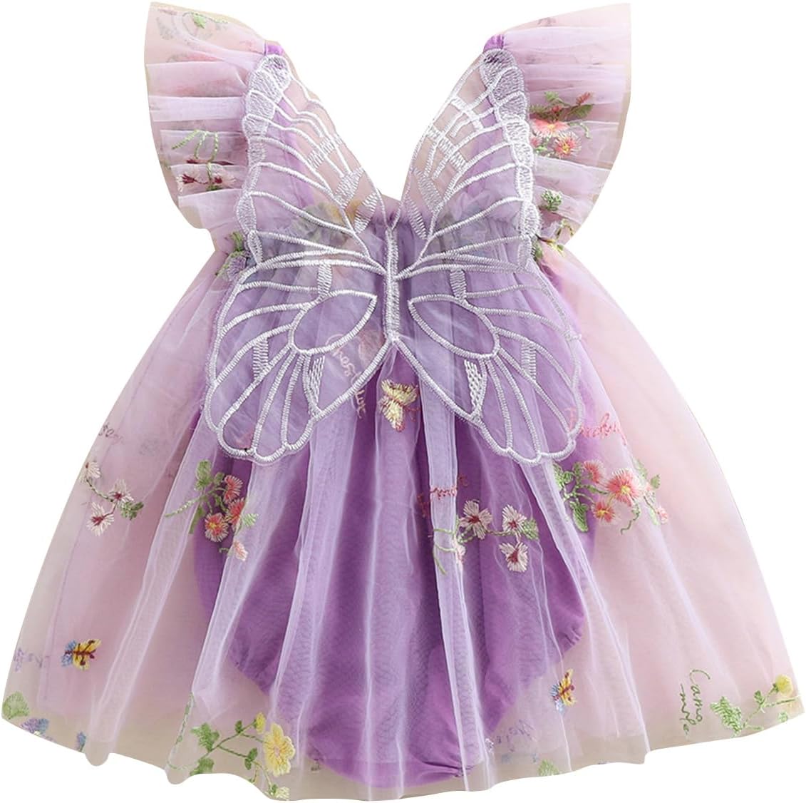 Baby Girl Halloween Costume - Butterfly Wing Mesh Flower