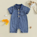 Western Style Short Sleeve Romper