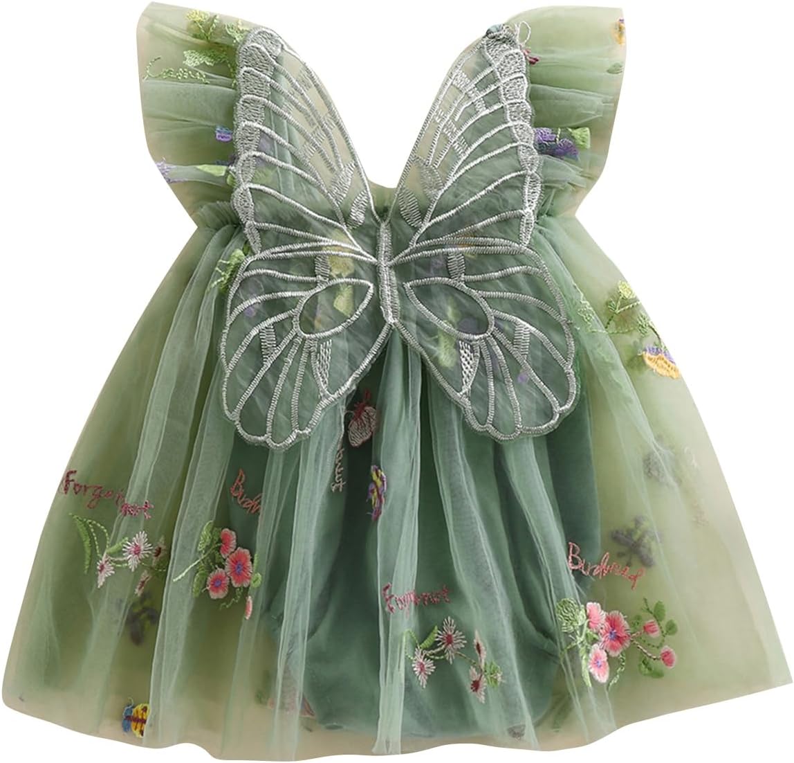 Baby Girl Halloween Costume - Butterfly Wing Mesh Flower