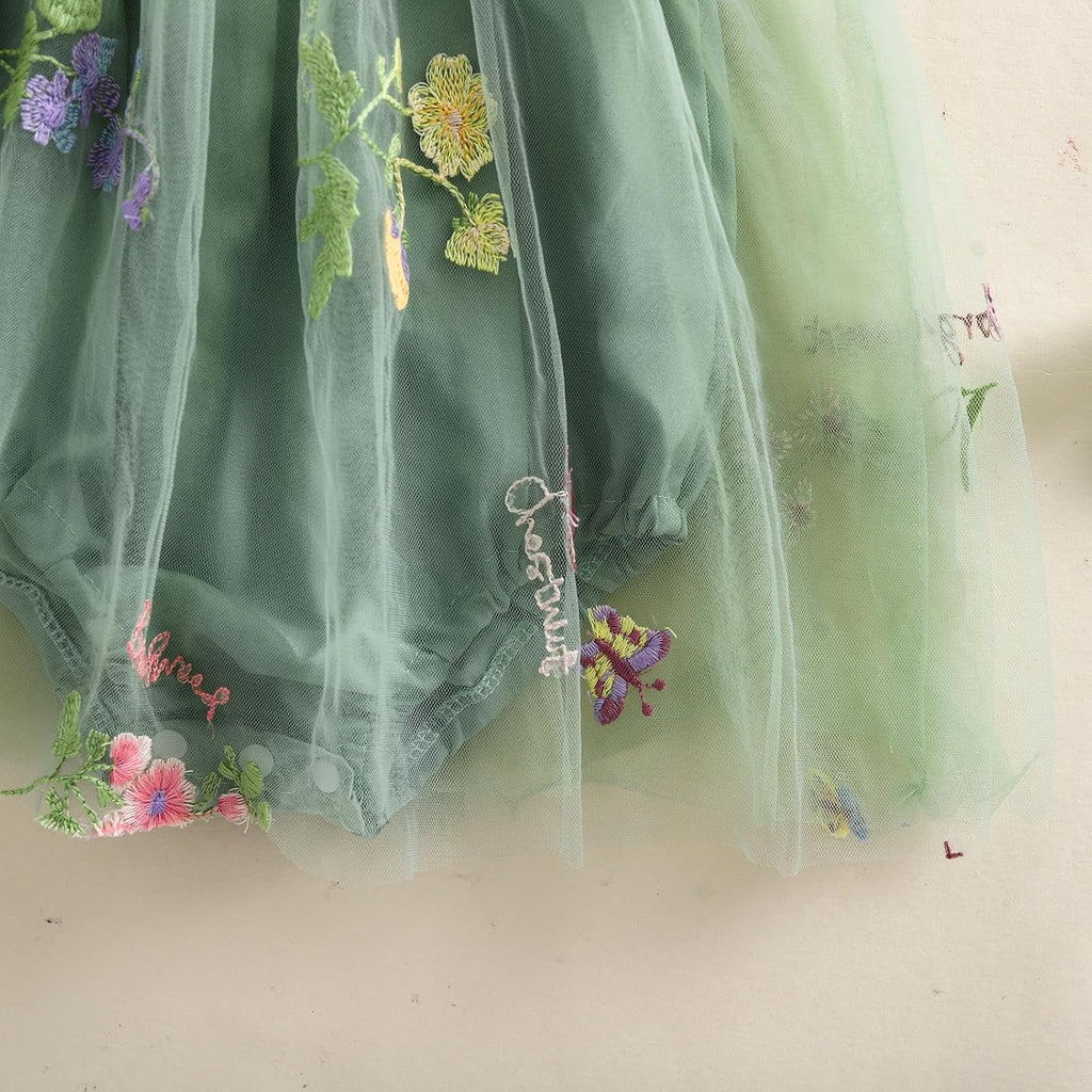 Baby Girl Halloween Costume - Butterfly Wing Mesh Flower