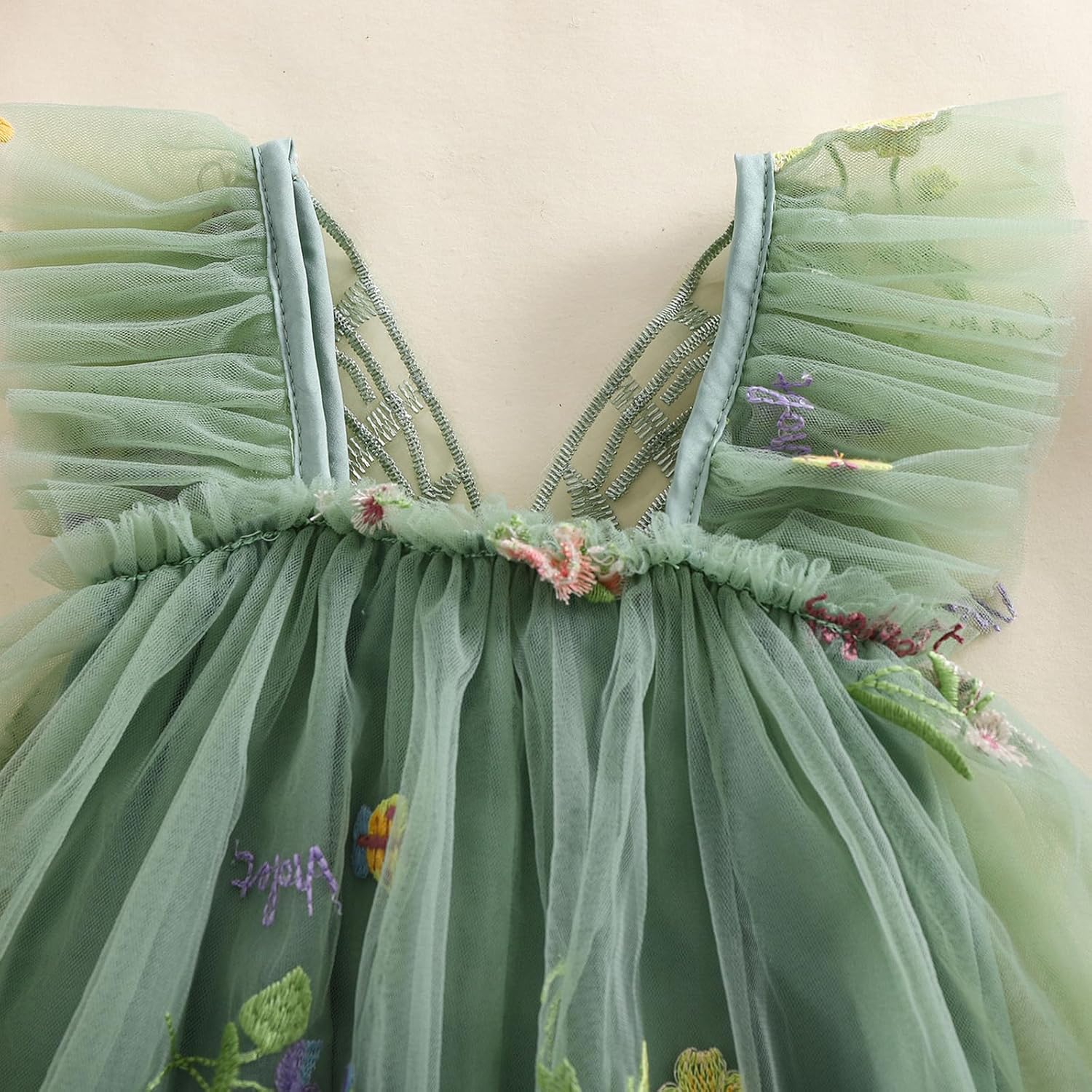 Baby Girl Halloween Costume - Butterfly Wing Mesh Flower