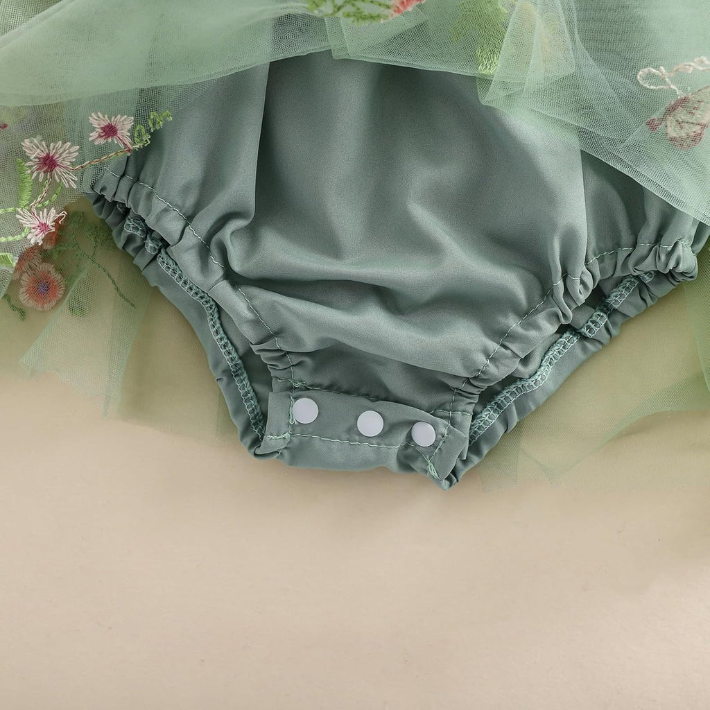 Baby Girl Halloween Costume - Butterfly Wing Mesh Flower