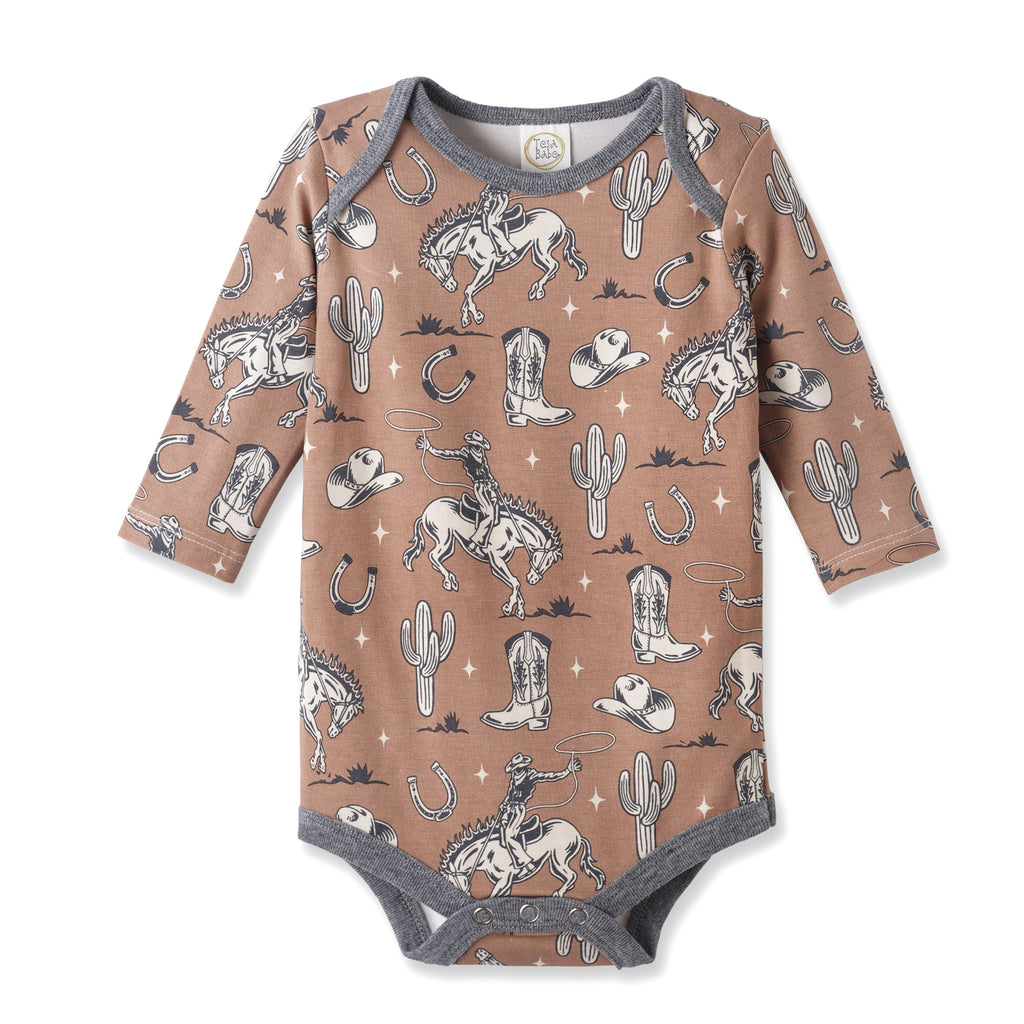 Western Cowboy Bamboo Baby Boy Bodysuit