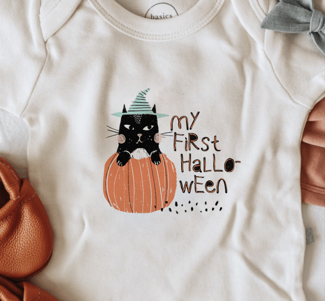 My First Halloween Cat Onesie