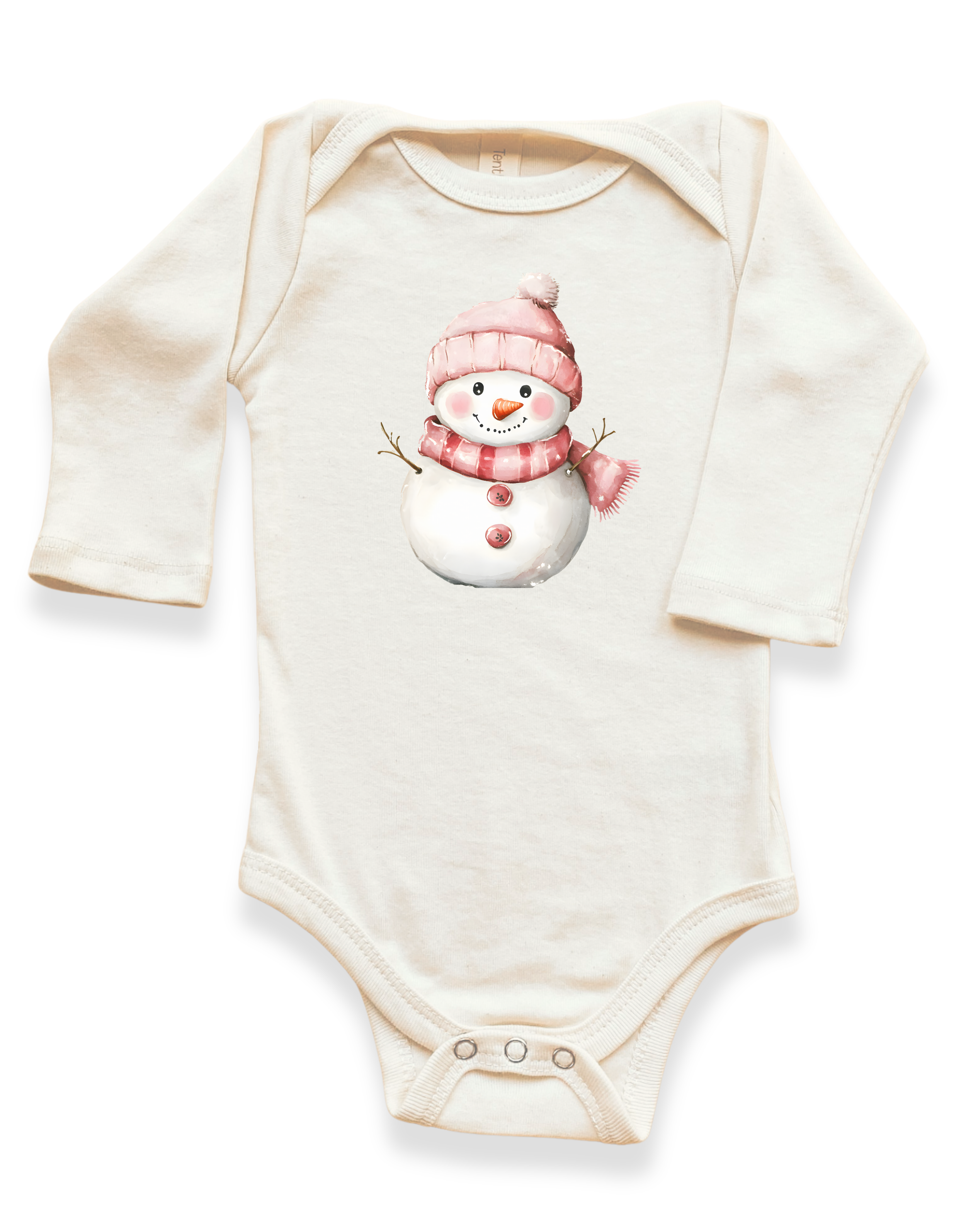 Snowman Organic Baby Bodysuit