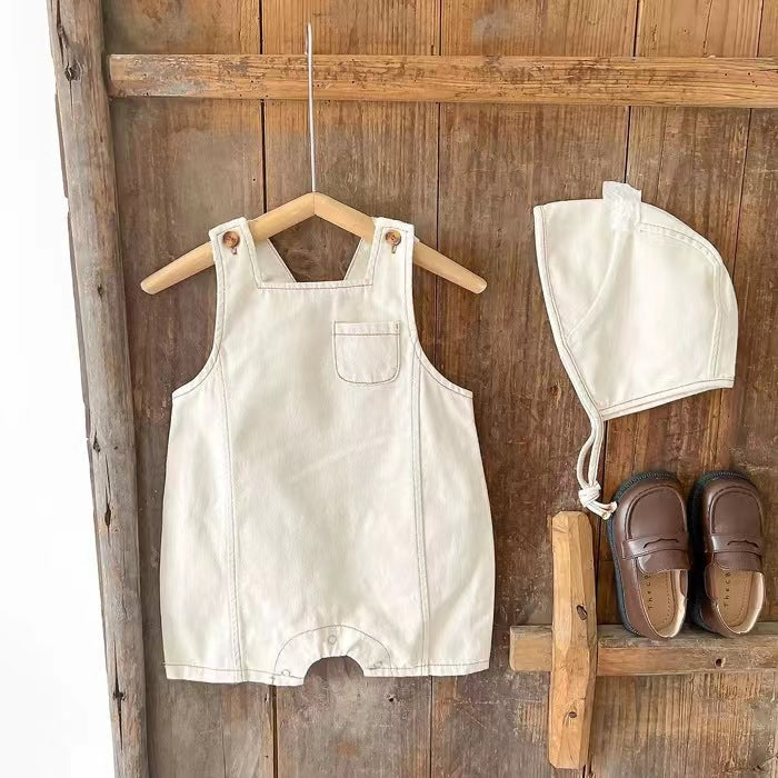 Denim Overalls Set