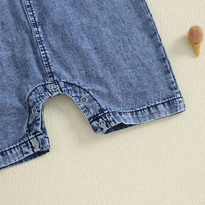Western Style Short Sleeve Romper