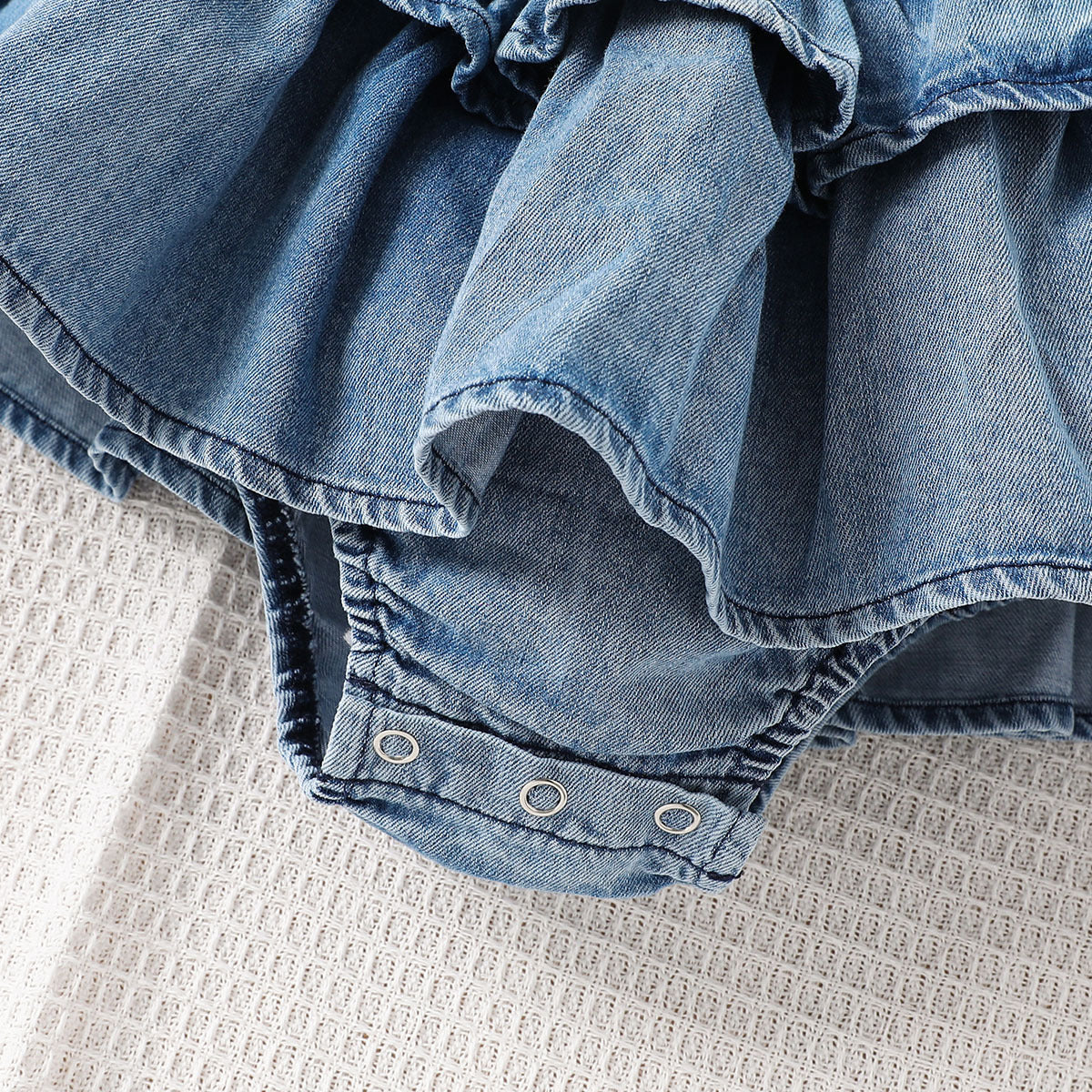 Country Denim Suspender Romper Dress