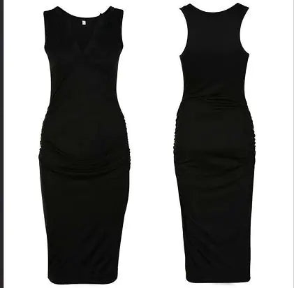 Solid Color Maternity Dress